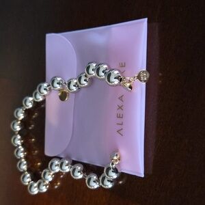 Alexa Ray Great Balls Of Fire Silver Linen Magnetic Necklace